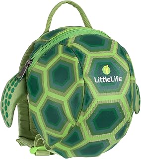 LittleLife Animal Toddler Backpack With Safety Rein, Turtle | Cute rucksack with second function as a fully tested & approved safety harness, for children 1-3 years. 2L capacity