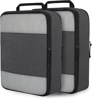 Compression Packing Cubes for Travel Packing Organizers, Mesh Black, XL