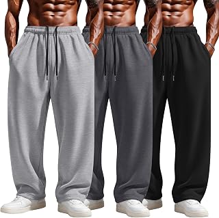 Neer 3 Pack Men's Big and Tall Baggy Athletic Sweatpants
