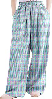 Rolanko girls wide leg pants baggy baggy pants palazzo pants for girls linen pants casual beach 6-14 years