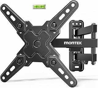 monTEK Full Motion Small TV Wall Mount for 13-43 Inch TVs up to 44 lb | ±90° Swivel, +5°/-15° Tilt, Landscape/Portrait Rotation, Extends 14.6 in, 4X Load Tested, VESA 200x200 mm, Single-Stud Mount