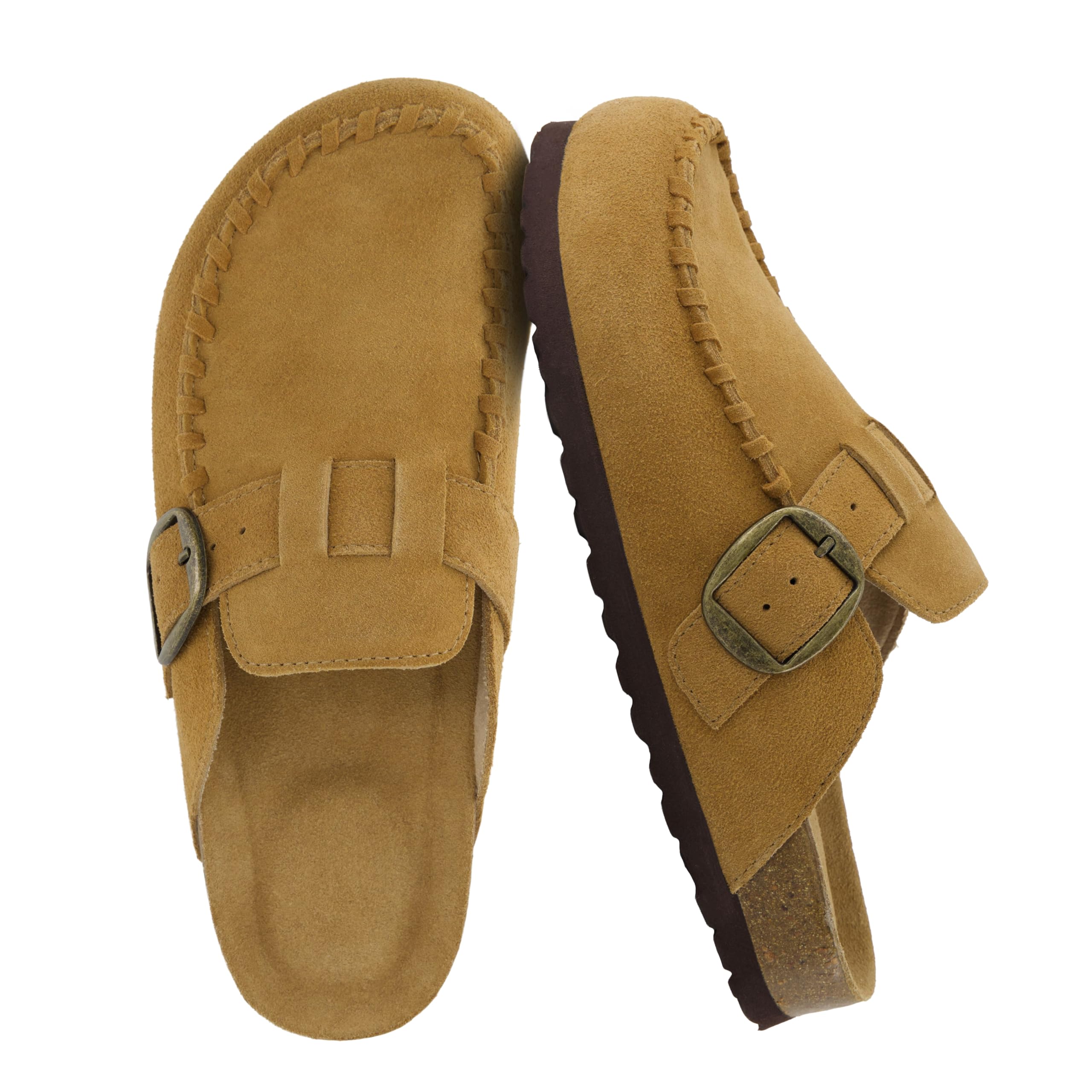 CUSHIONAIRE Canoe Genuine Suede Clogs for Women Footwear with Moc Toe Design – C