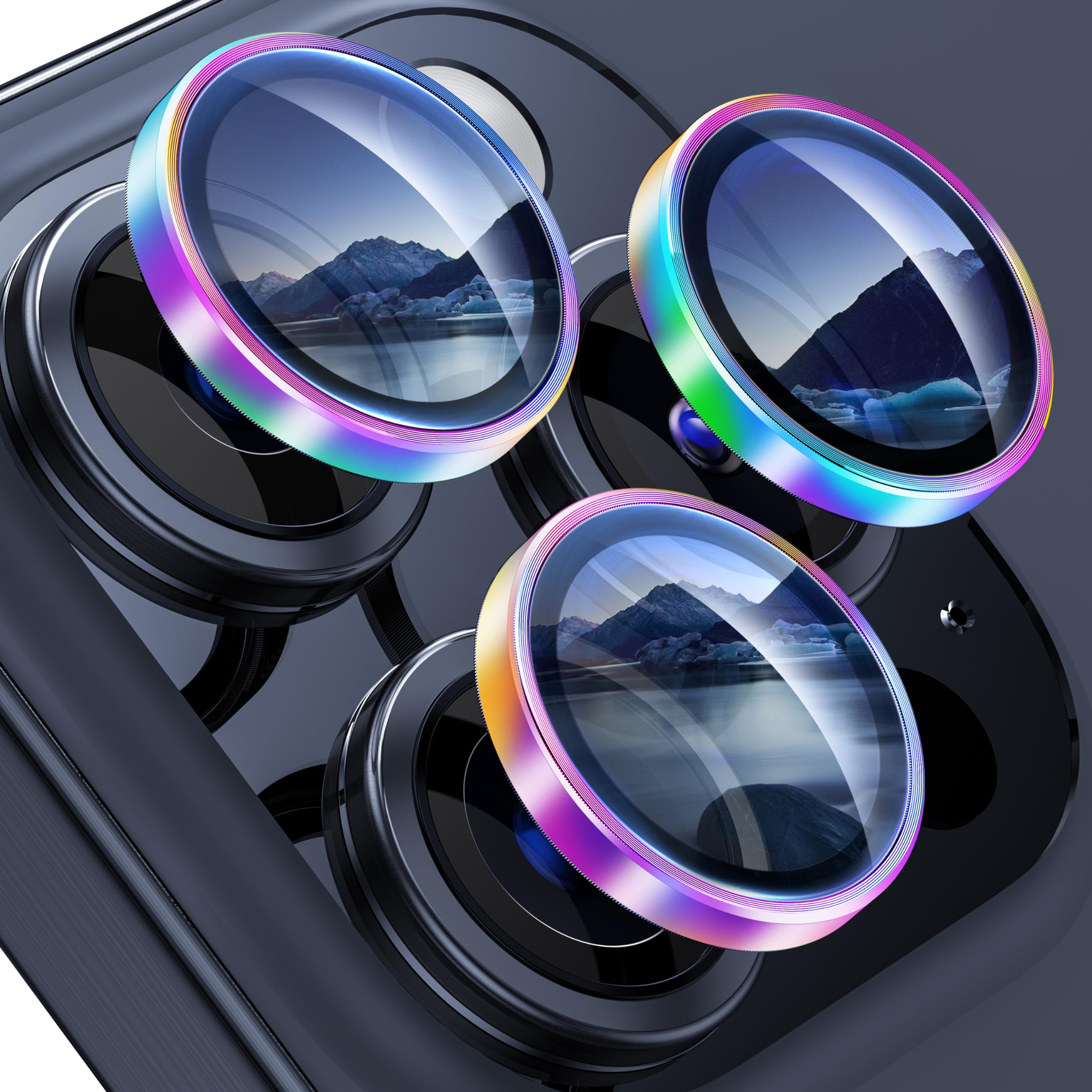 WSKEN for iPhone 15 Pro/iPhone 15 Pro Max Camera Protection 9H