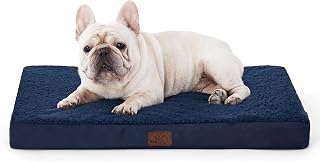 Bedsure Orthopedic Dog Bed with Washable Cover for Small Dogs, 76x51cm Navy
