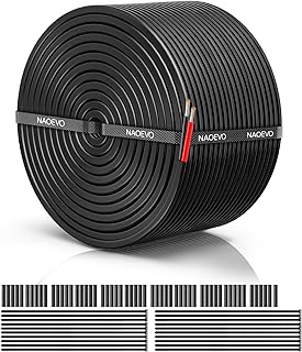 NAOEVO 18 Gauge Wire 2 Conductor, 18 Gauge Automotive Wire 12V Cable, 100FT