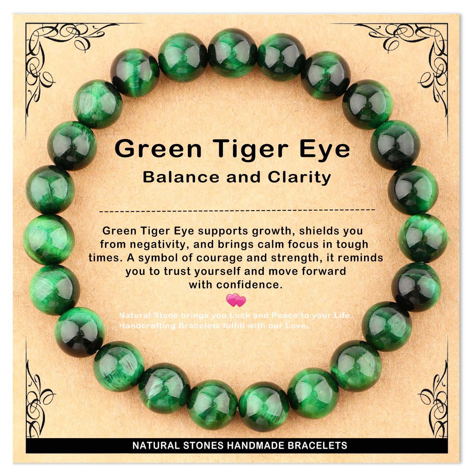 AD Beads 4mm6mm8mm10mm Handmade Bracelet - Natural Gemstone for Peace and Tranqu