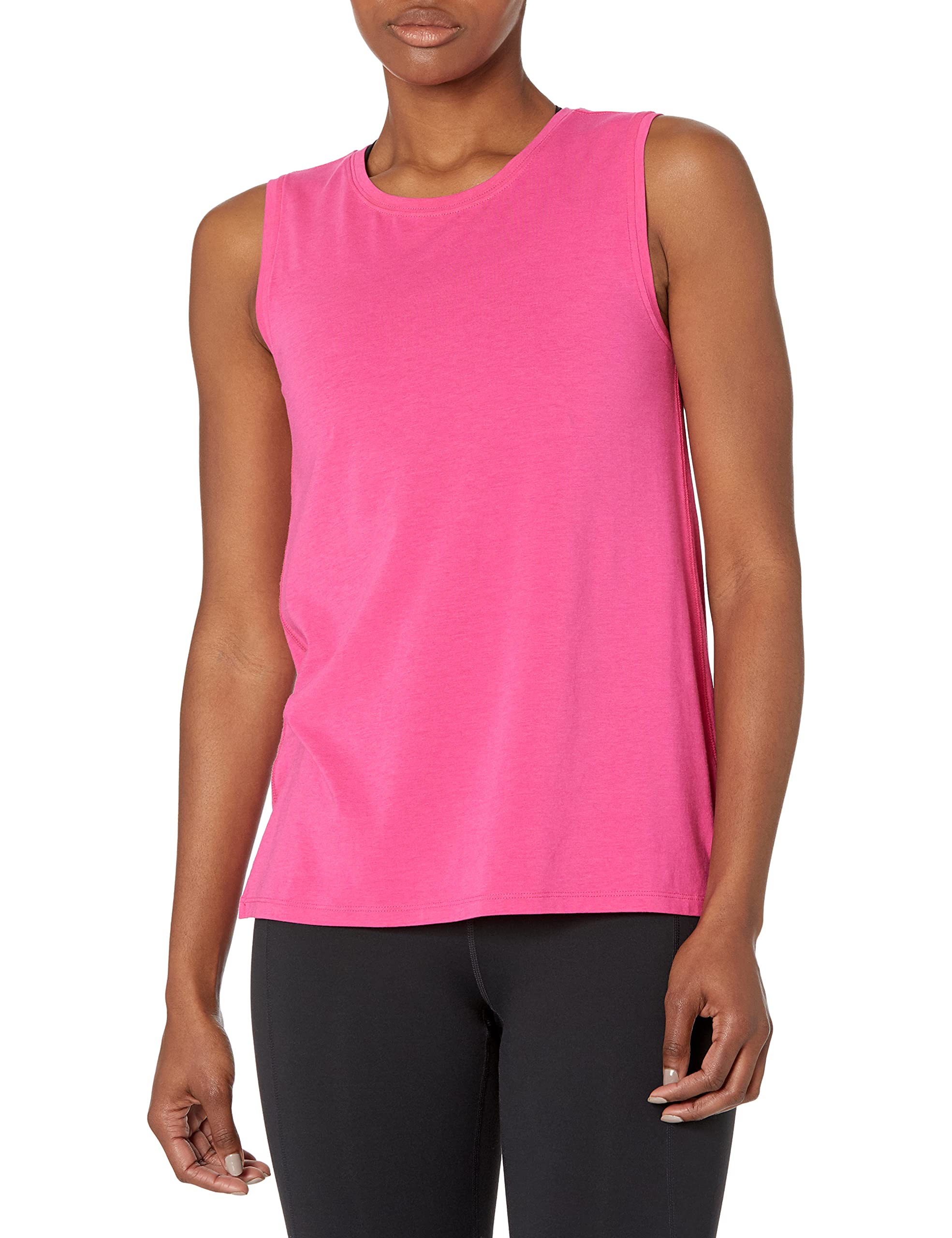 Amazon Essentials Women's Soft Cotton Loose Fit Yoga Tank Top (Available in Plus