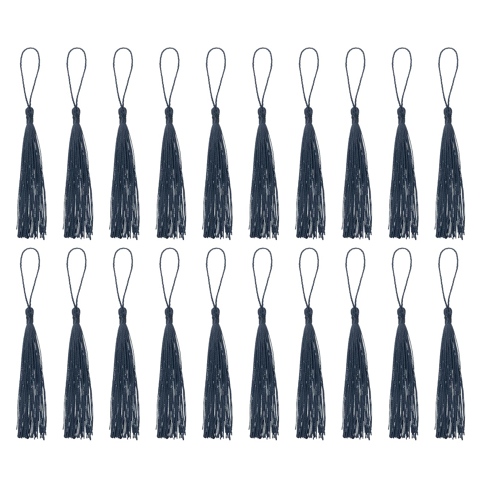 Bookmark Tassels, 30 Pieces 5.1 Inch Soft Silky Tassels with Loops for Keychain,