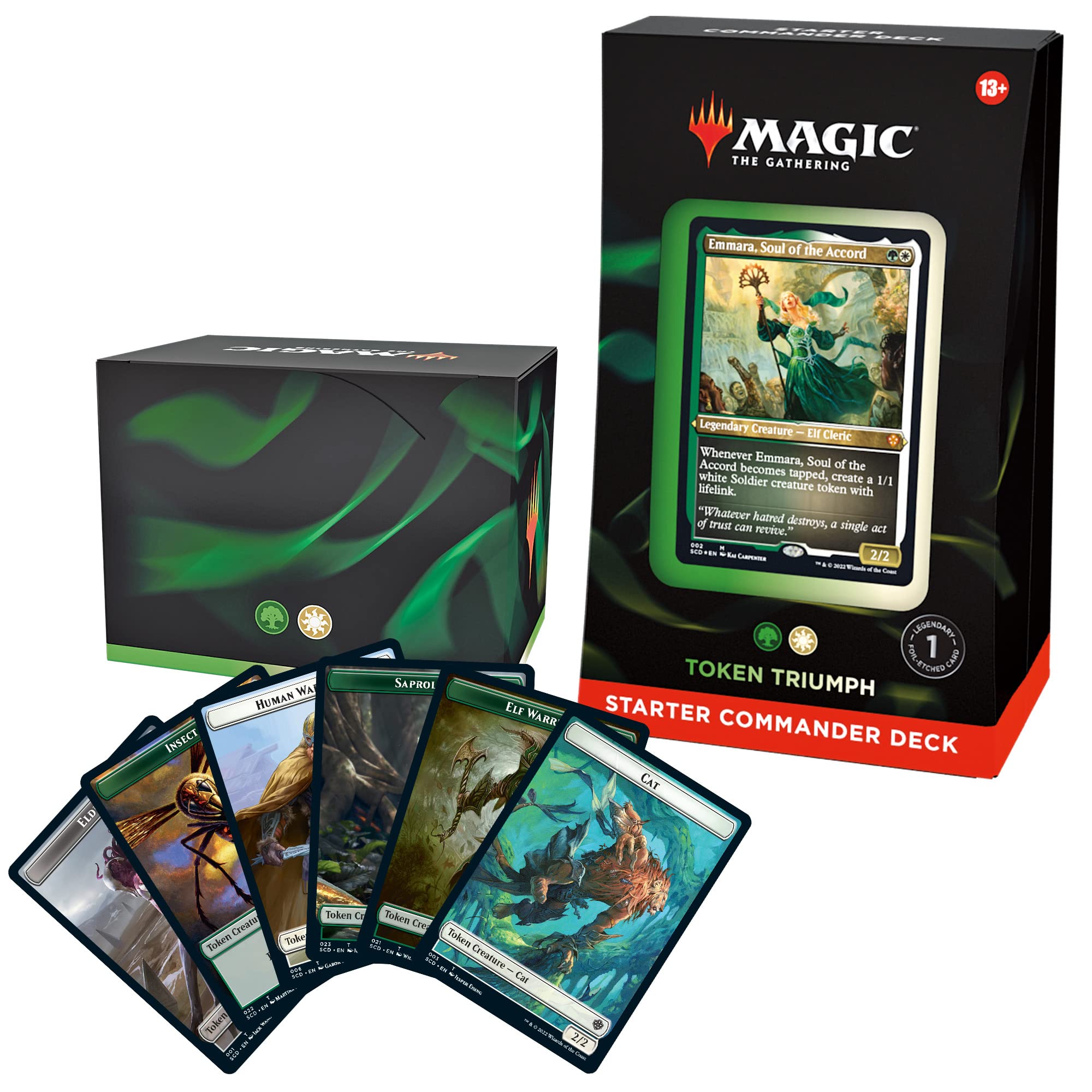 Magic: The Gathering Starter Commander Deck - Token Triumph (Green-White) | Read