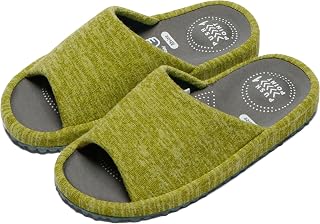 Relaxation Care 303211 Health Support, Foot Stimulation, Comfortable and Easy to Walk (Nippon Slippers), Stylish, Fit-On, Green, 8.7 - 9.4 inches (22 - 24 cm), Slippers, Room Shoes, Slippers, Indoor Use, For Guests