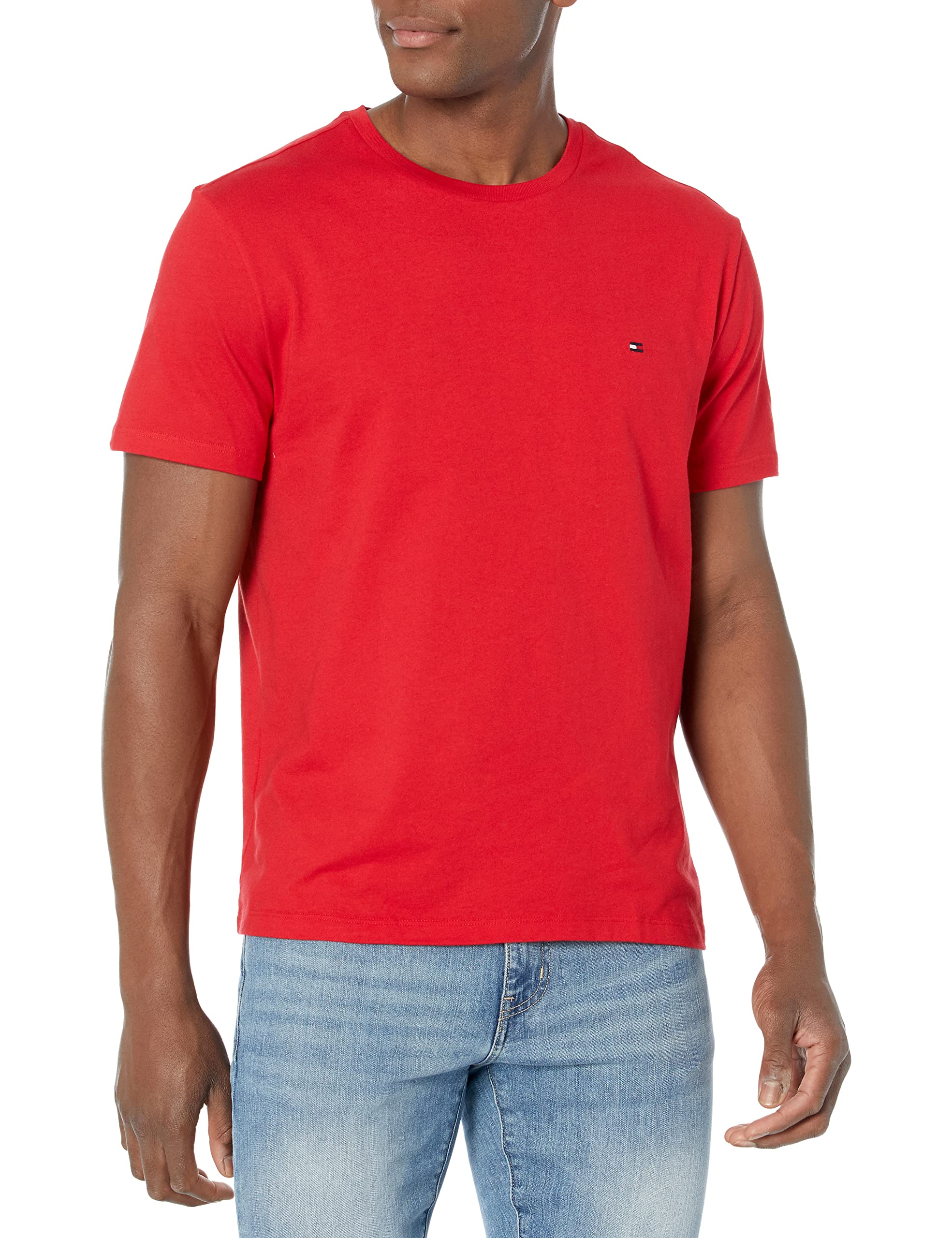 Tommy Hilfiger Tommy SS Crew Men's T-Shirt, Apple Red, M