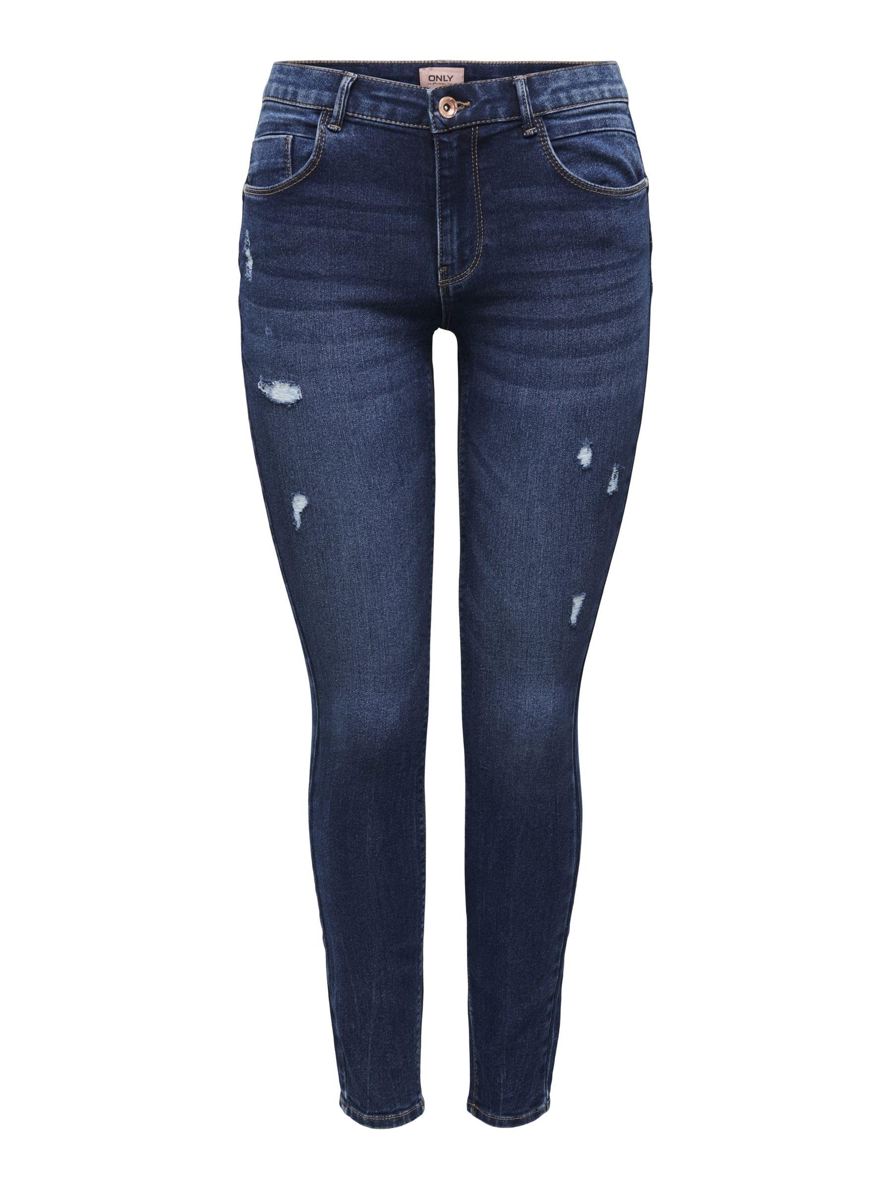 Only - Onldaisy Reg Push Up SK Ank Dest Pim Box, Women's Jeans