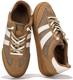 Project Cloud Casual Genuine Leather Trainers for Women, Memory Foam Insoles Women's Lace-Up Shoes and Fashion Lightweight Trainers for Women, Non-Slip Shoes for Footwear