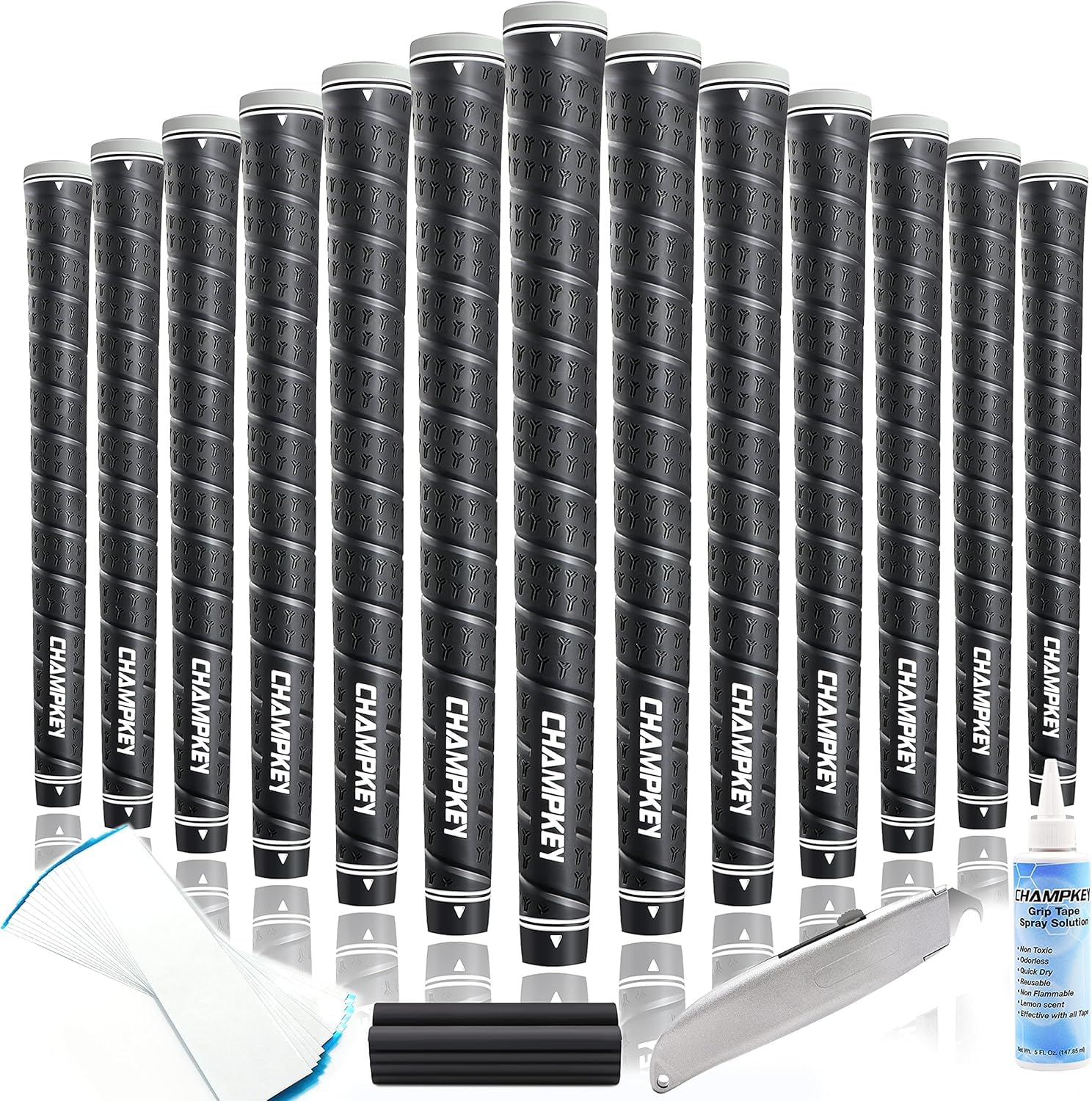 CHAMPKEY WRAP-Y Rubber Golf Grips 13 Pack Come with All Repair Kits｜High Feedbac