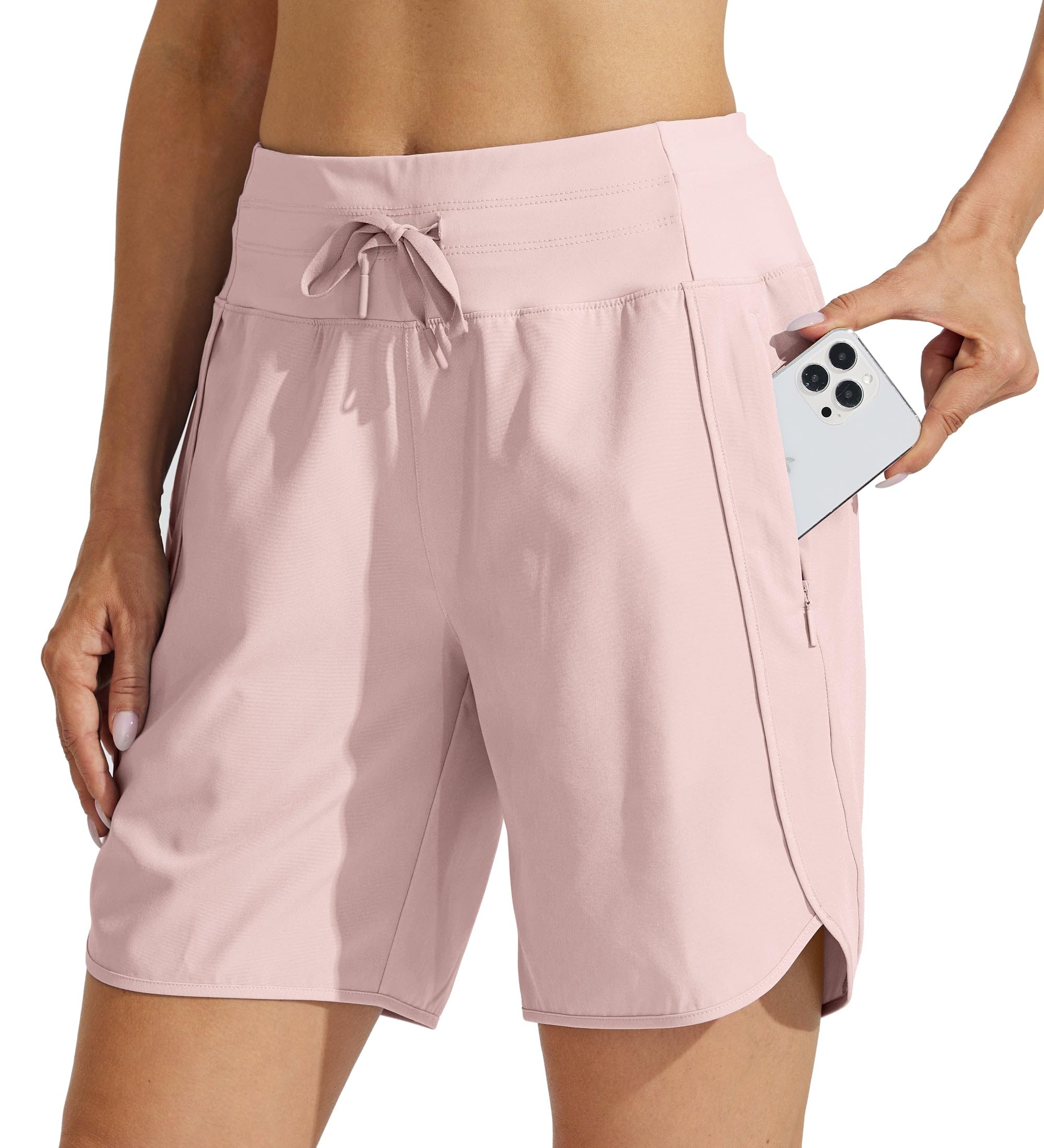 Willit Women's 7" Athletic Running Shorts Long Workout Hiking Shorts Quick Dry H
