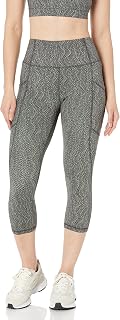 Amazon Essentials Women's 7/8 High Waist Shaping Sports Leggings with Pockets (Available in Plus Sizes)