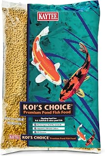 Kaytee Koi's Choice Floating Fish Food for Koi, Goldfish & Pond Fish | Supports growth. Fish food pellets for all seasons. 35% protein, fish meal first, highly digestible koi food
