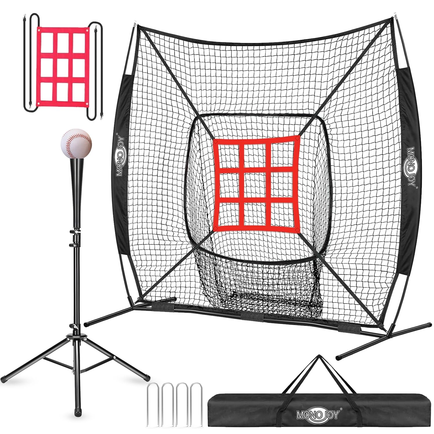 Baseball Net & Softball Net 7x7 ft with/without Batting Tee
