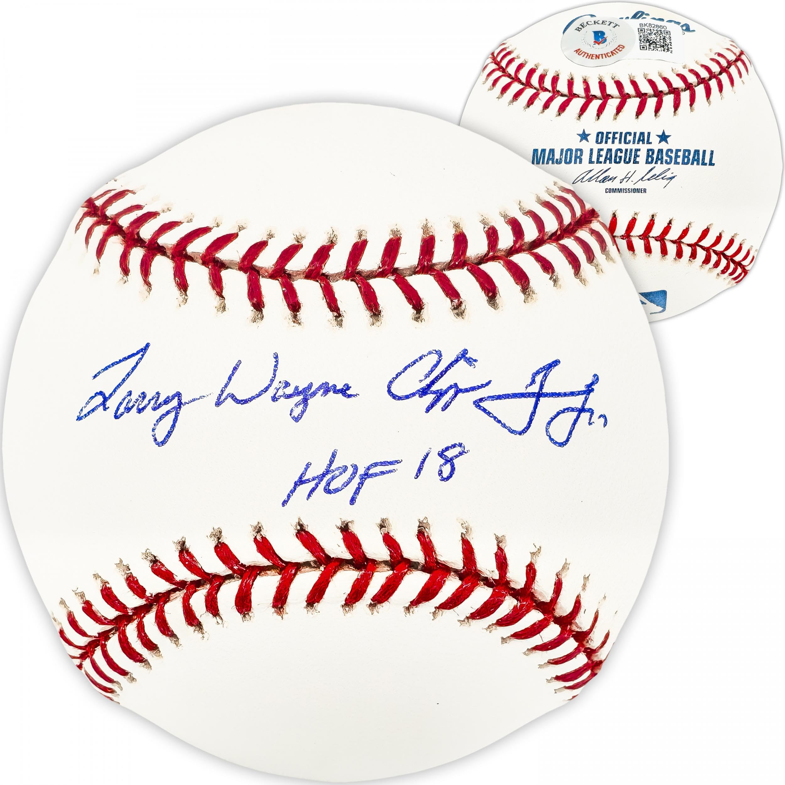 Chipper Jones Autographed Official MLB Baseball Atlanta Braves Full Name Signatu