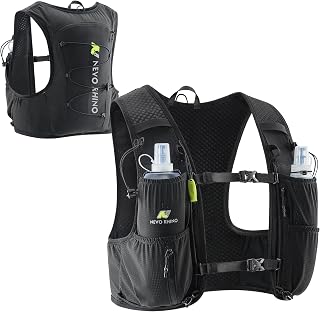 N NEVO RHINO ランニングベスト レディース メンズ 5L 軽量 ランニング ハイドレーションベスト TPU 500ml ソフトフラスコ 通気性あり ハイドレーションバックパック トレイルランニング マラソン ハイキング レース用