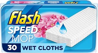Flash Speedmop Wet Mop Floor Cleaner Wipes, 30 Wet Wild Orchid Pads
