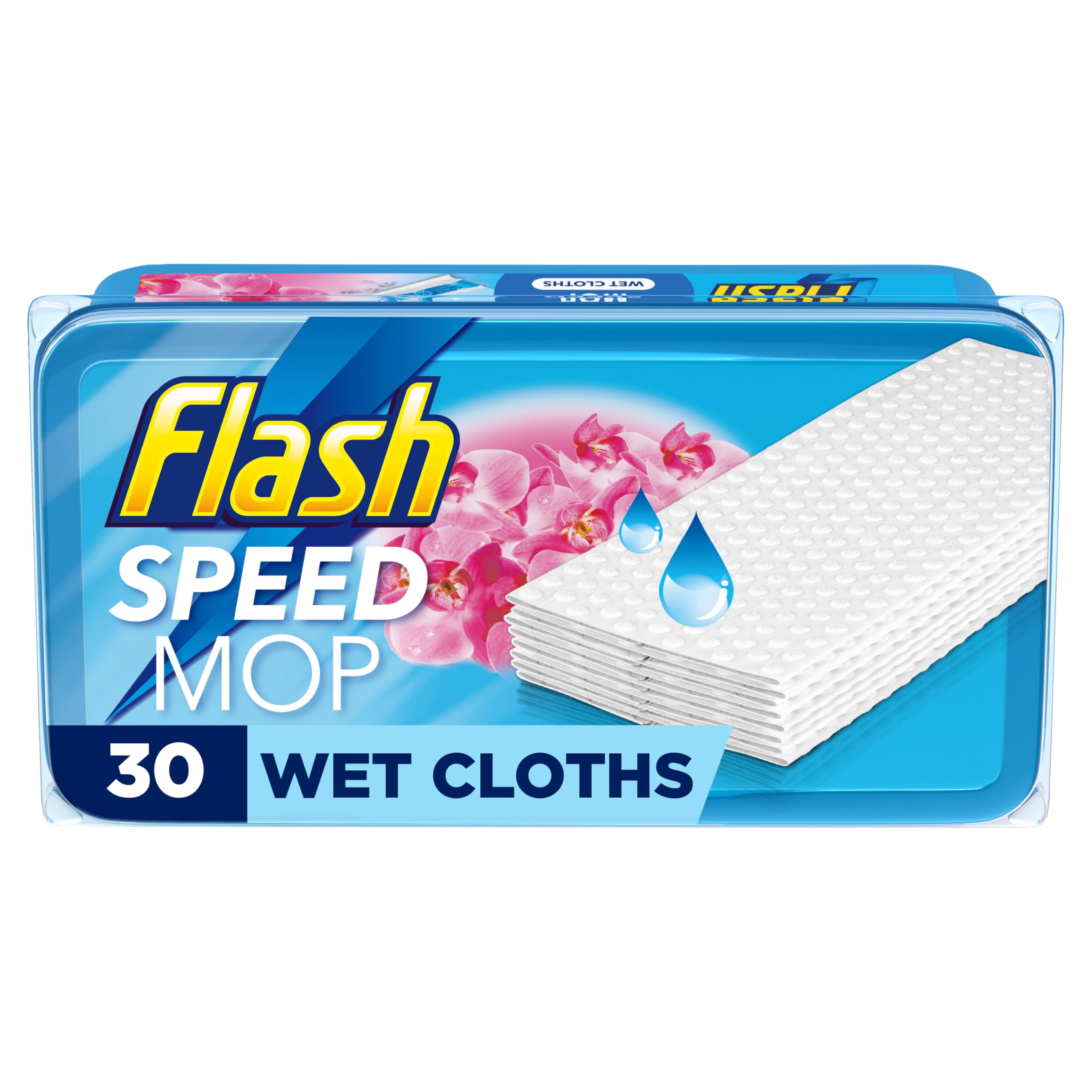 Flash Speedmop Wet Mop Floor Cleaner Wipes, 30 Wet Wild Orchid Pads