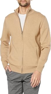 Amazon Essentials Men's Zip-Up Cotton Sweater