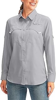 Women's UPF 50+ Sun Protection Shirts Long Sleeve for Fishing Hiking Safari