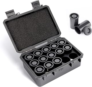 JJC Heavy Duty 35mm Film Case Holder for 15 Rolls of 135mm Film Canister