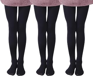 EVERSWE 3-Pack Girls Microfiber Tights Multiple Colors