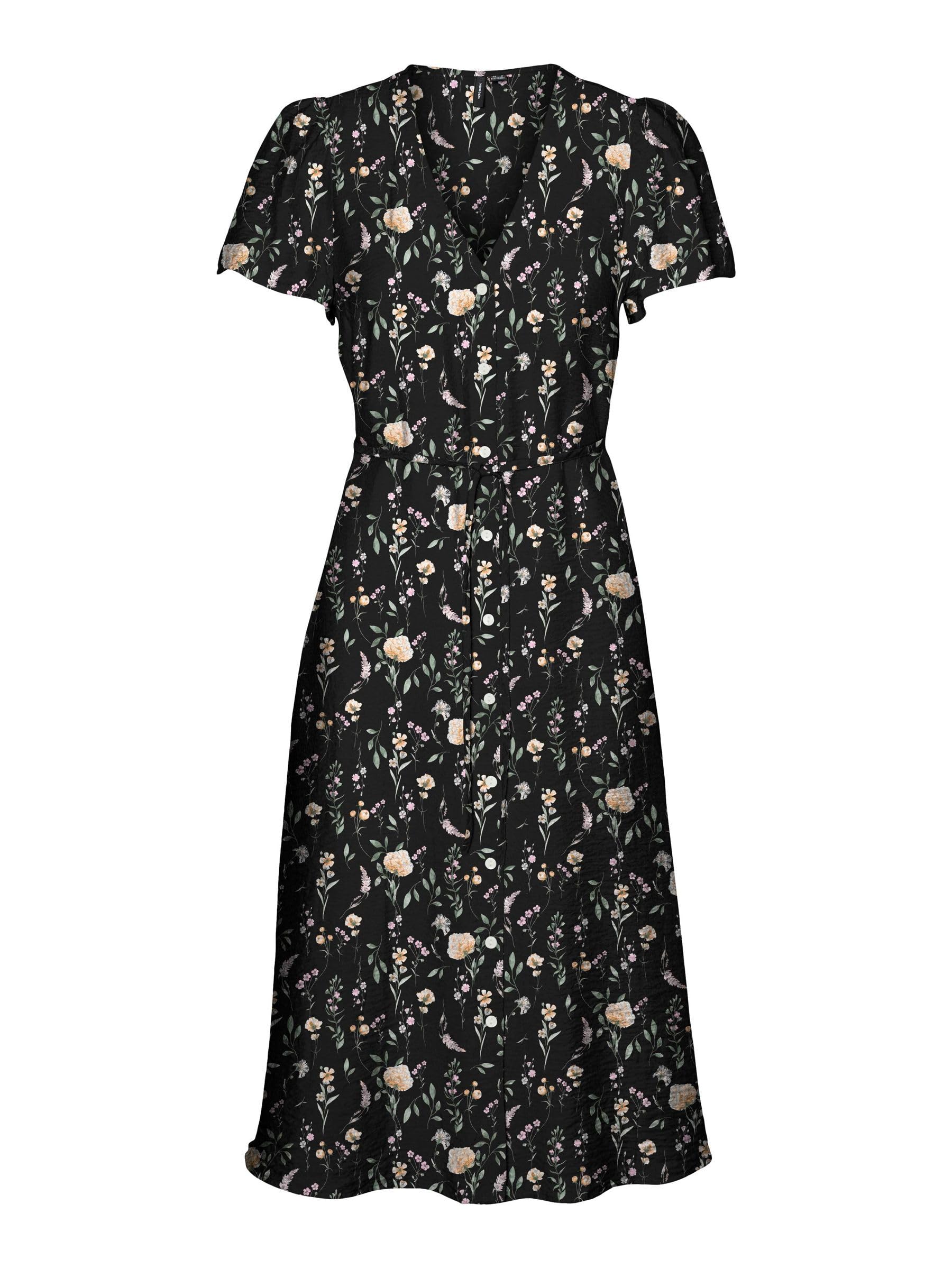 VERO MODA Vmjosie SS Calf Shirt Dress Wvn Ga Keid Donna