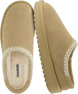 CUSHIONAIRE Keto - Pantofole da donna in pelle scamosciata, comode ed eleganti, con fodera in memory foam e pelliccia sintetica, ampie larghezze disponibili, Biscotti., 41 EU Larga