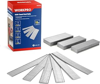 WORKPRO 18 Gauge Brad Nails, 2'',1-1/2'',1-1/4'', 3/4''Brad Nails | 6000 Count, Pneumatic & Electric Nailers, Strong Fastening, Wood Trim, Cabinet Assembly, Furniture Repair, DIY Projects