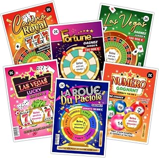 6 Scratch Cards Pregnancy Announcement | Baby Announcement Arrives Soon | Granny Grandpa, Tonton Tata | Grandparents Announcement Dad | Scratch Game Ticket (6 Pregnancy Announcement Cards)