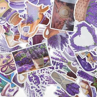 Generic 50 Pcs Flower Succulent Waterproof Adhesive Stickers Funny PVC Stickers Colorful 4-8cm
