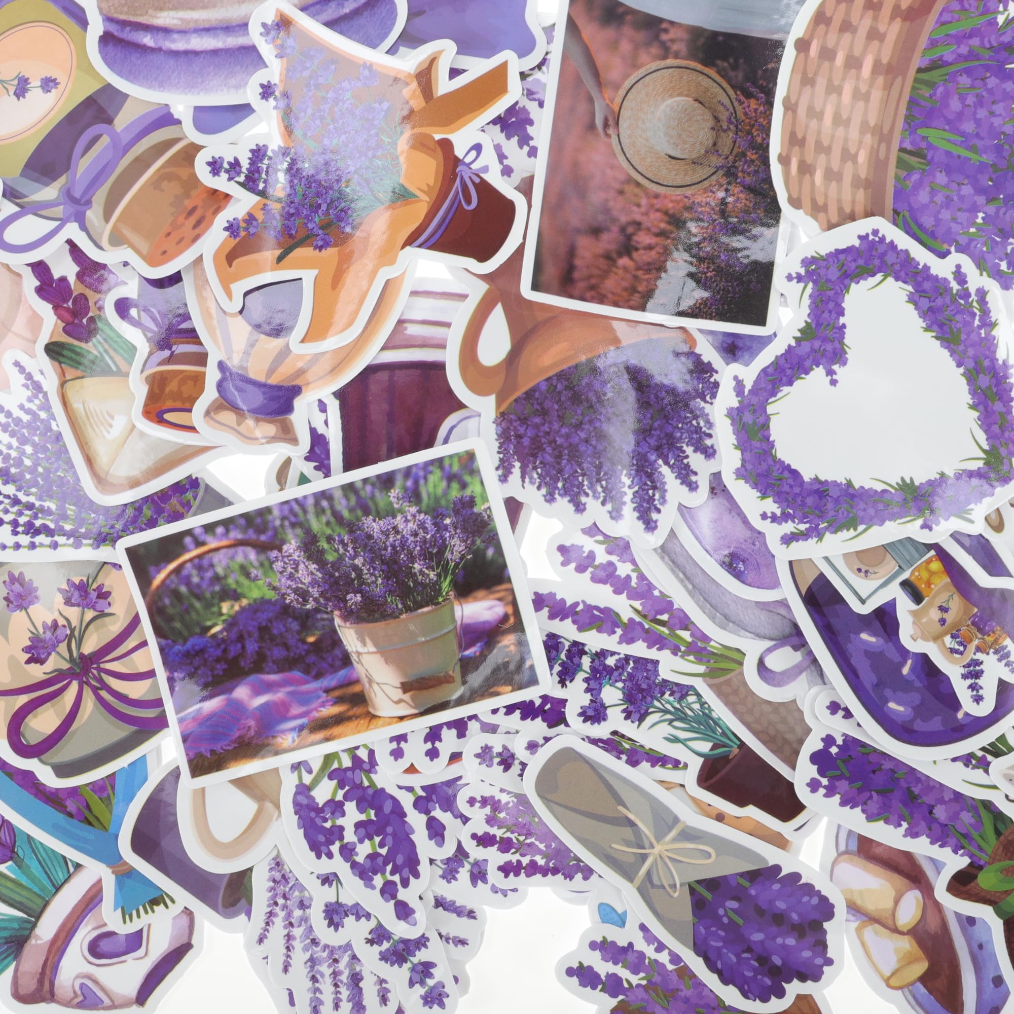 Generic 50 Pcs Flower Succulent Waterproof Adhesive Stickers Funny PVC Stickers 
