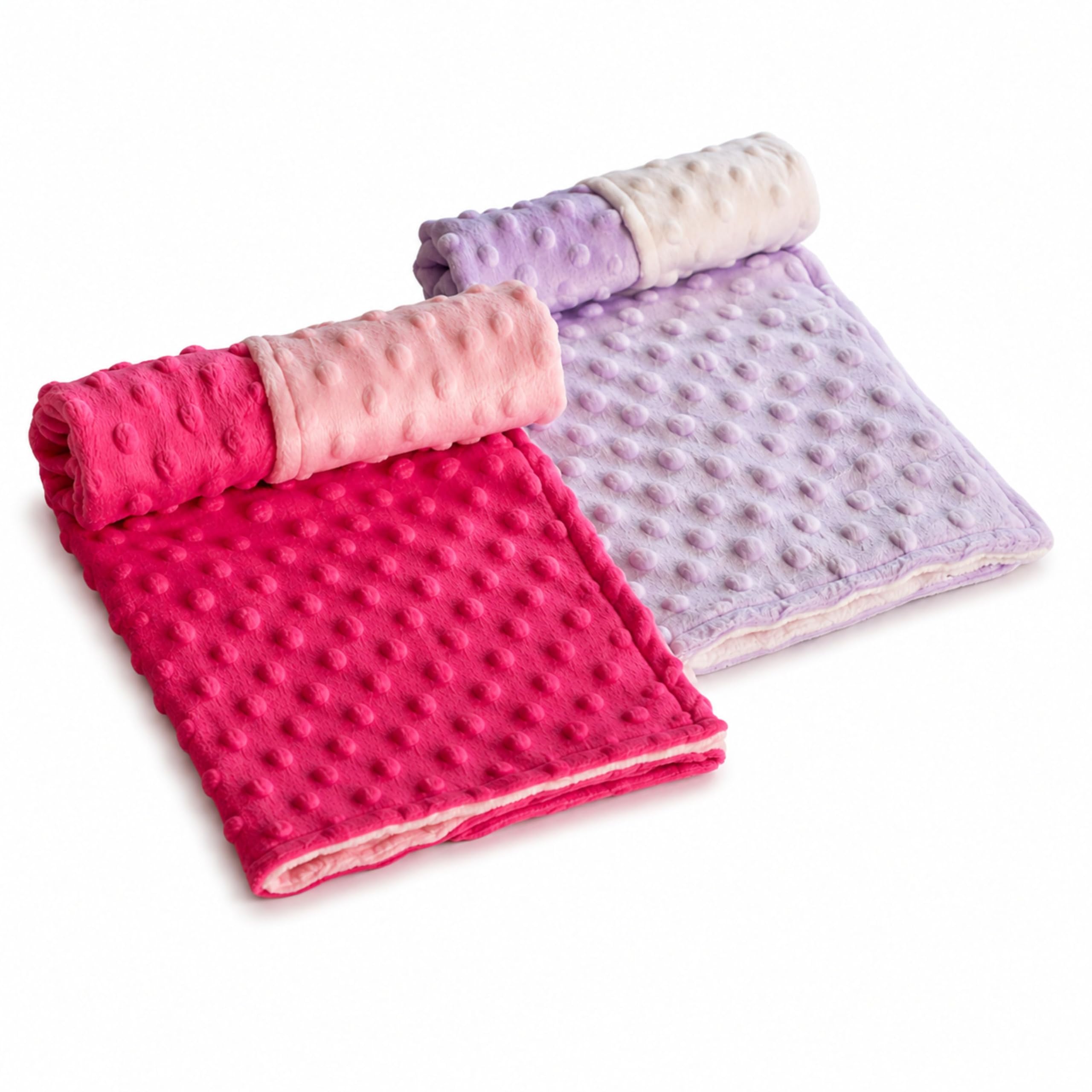 Baby Doll Blanket Set by aBaby for 18 Inch, 15 Inch & 12 Inch Dolls, Set of 2 Ul