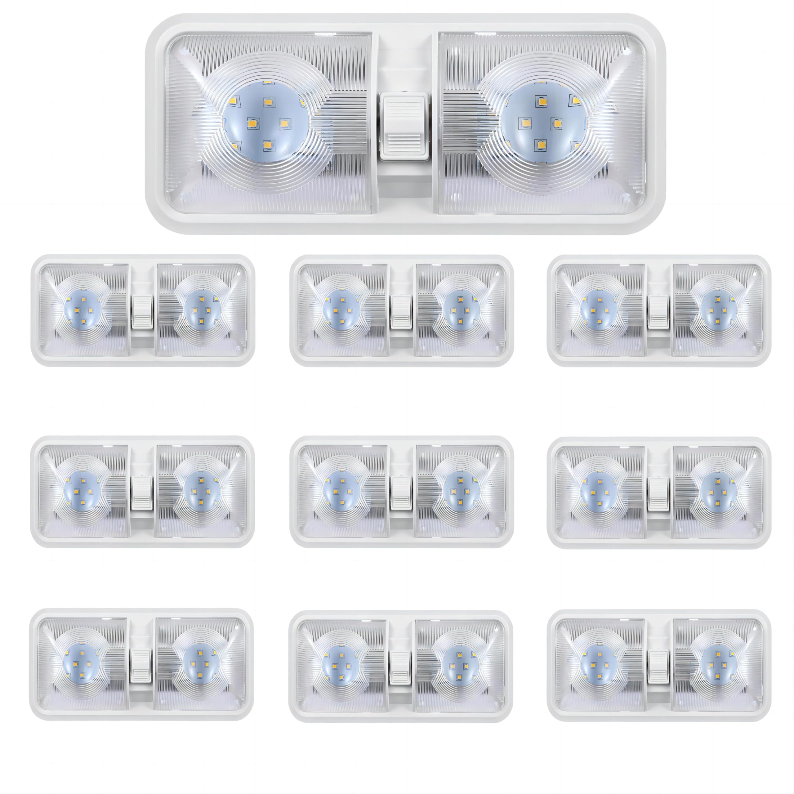 12 Volt LED RV Lights with ON/Off Switch - Neutral 4000-4500K 8W 600LM, Interior