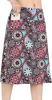 Modest Knee Length Skorts Women's Mid Length Athletic Skirt Active Running Skirt