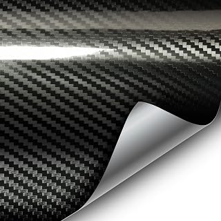 VVIVID Epoxy High Gloss Black Carbon Vinyl Automotive Wrap Film DIY Easy to Install No Mess (1ft x 5ft)