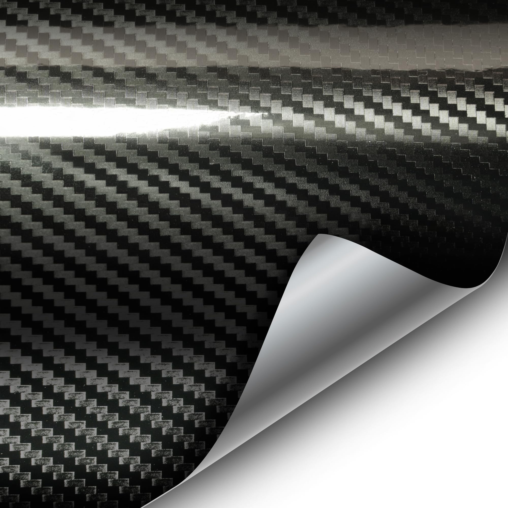 VVIVID Epoxy High Gloss Black Carbon Vinyl Automotive Wrap Film DIY Easy to Inst