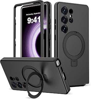 Case for Samsung Galaxy S25 Ultra with Stand,6.9" Black