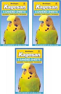 Kagesan Blue BIRD CAGE SAND PAPER SHEETS 3X6 PACK = 18 SHEETS 40cmX25cm