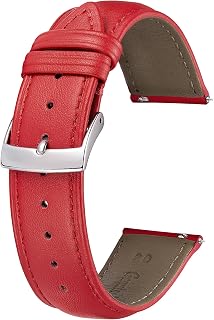 BINLUN Multicolour Leather Watch Strap Replacement Straps Quick Release Watches for Men Women Fashion Watch Strap for Smart Watch 12mm 14mm 16mm 18mm 19mm 20mm 21mm 22mm