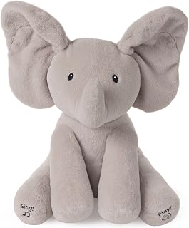 Baby GUND Animated Flappy the Elephant Plush, Singing Stuffed Animal Baby Toy for Ages 0 and Up, Gray, 12"