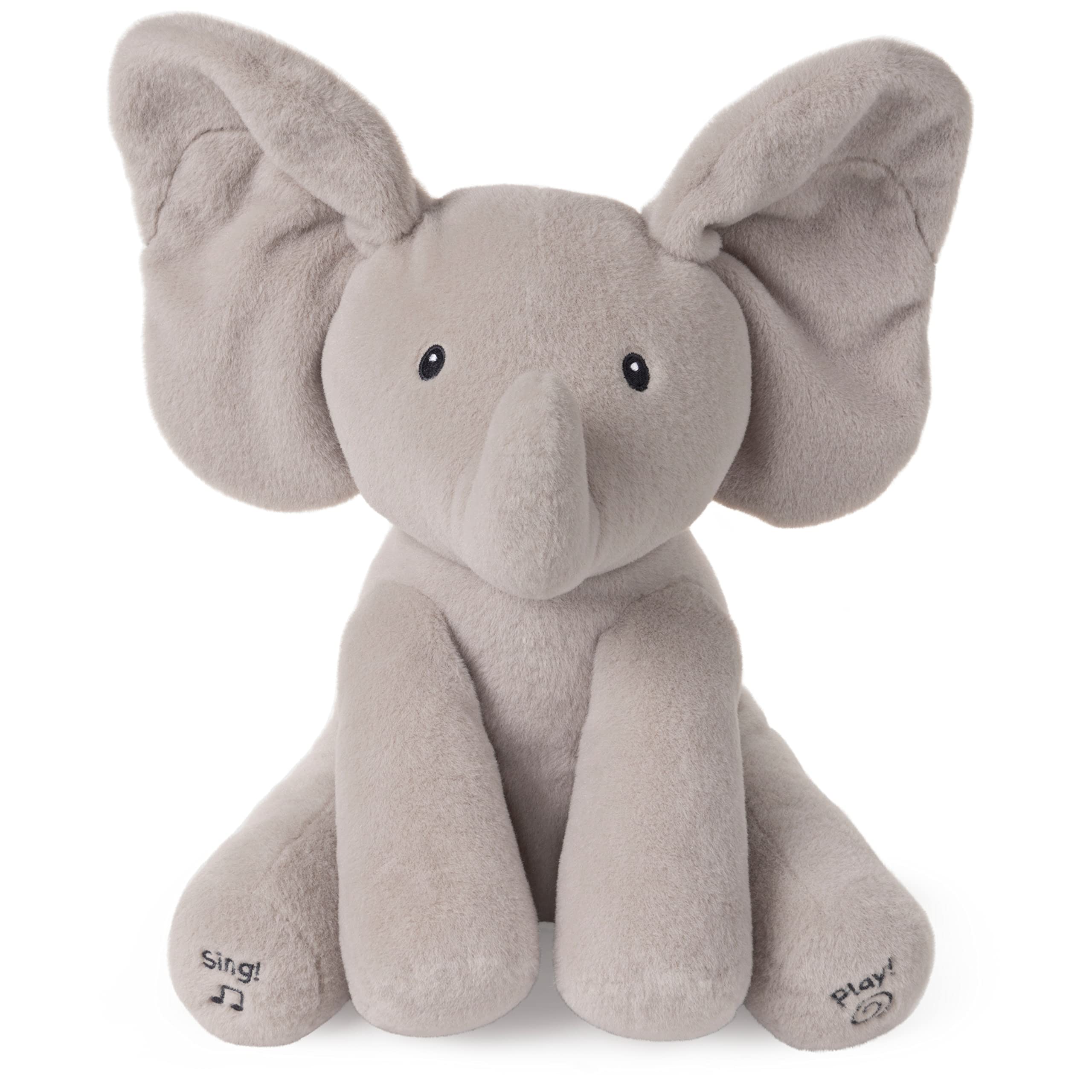 Baby GUND Animated Flappy the Elephant Plush, Singing Stuffed Animal Baby Toy fo