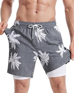 maamgic Men's Swimming Costume 2-in-1 Compression Quick Drying Shorts
