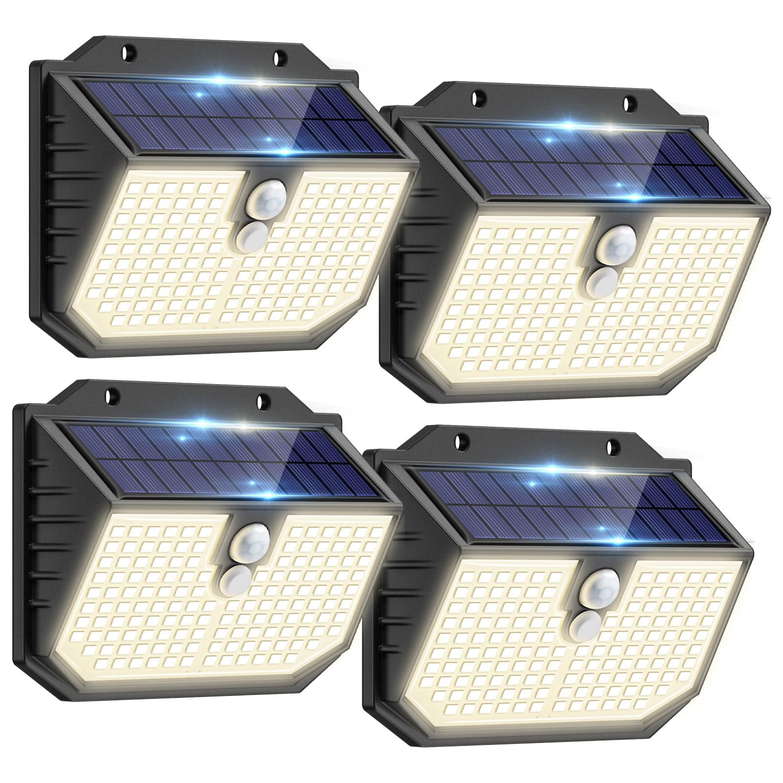 nipify Solar Lights Outdoor Garden 4 Pack,3 Modes Solar Motion Sensor Light | So