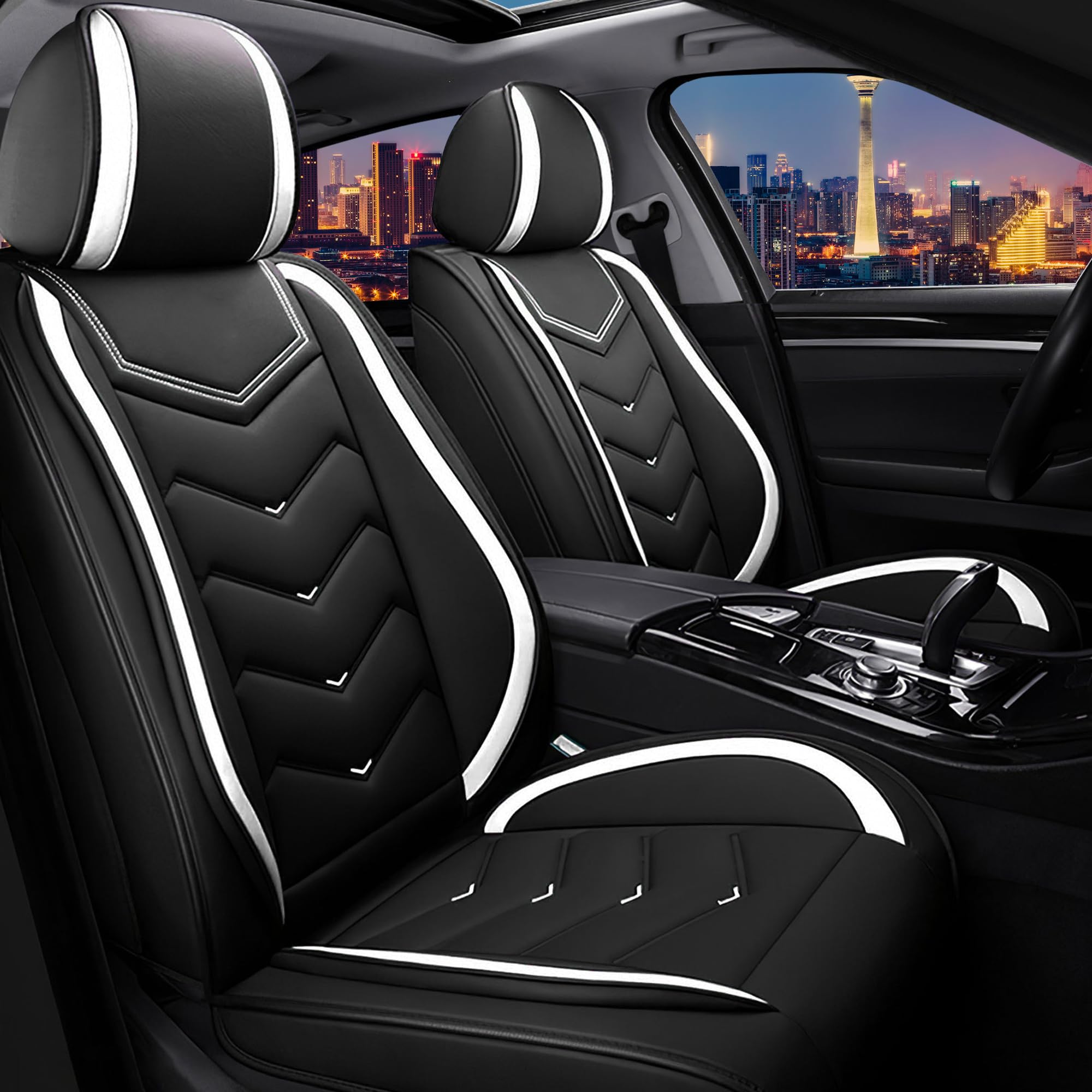 Car Seat Covers for VW Atlas 2018-2024, Stylish Sport Seat Covers, Premium Nappa