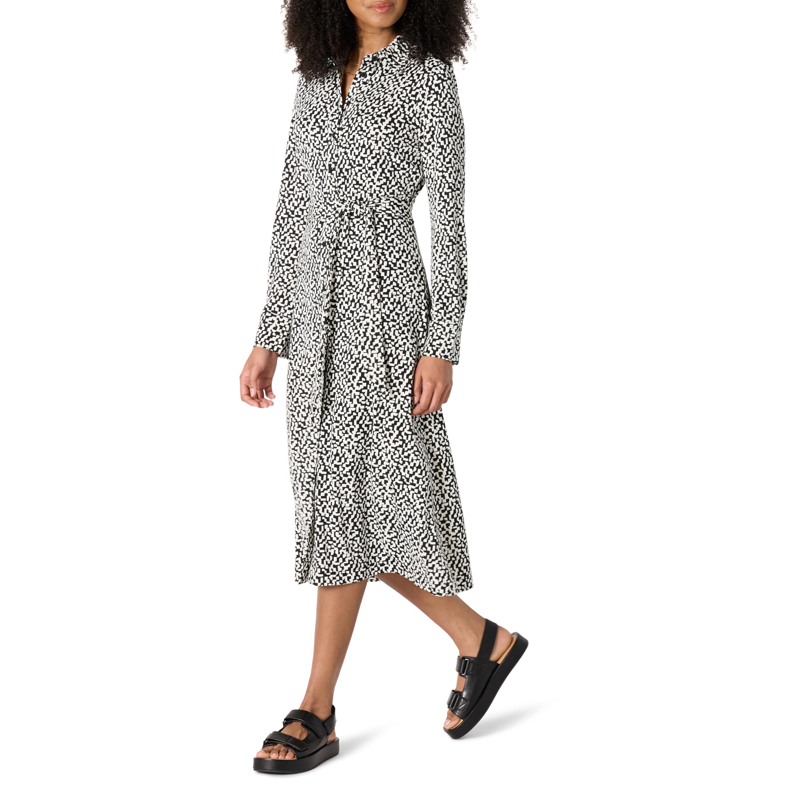 Amazon Essentials Women's Regular Fit Matte Knit Mid-Length Dress